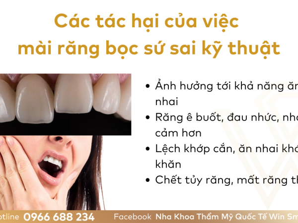 Tác hại của mài răng bọc sứ sai kỹ thuật mà có thể bạn chưa biết. Lưu ý cần nhớ khi quyết định mài răng bọc răng sứ để tránh biến chứng xảy ra