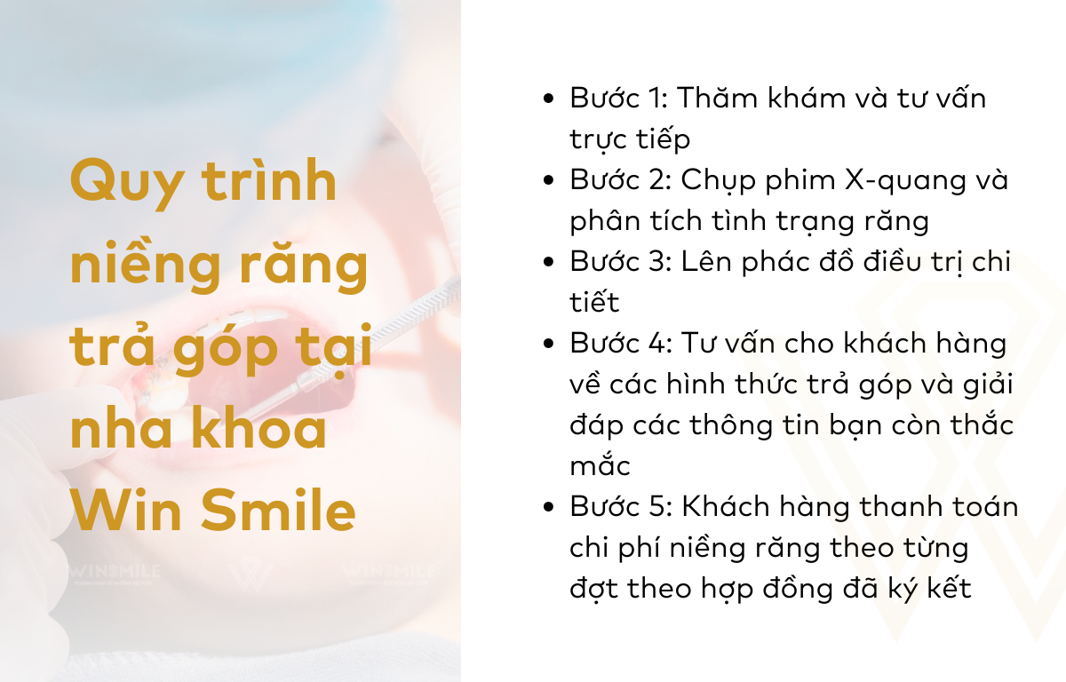 Quy trình niềng răng trả góp tại nha khoa Win Smile
