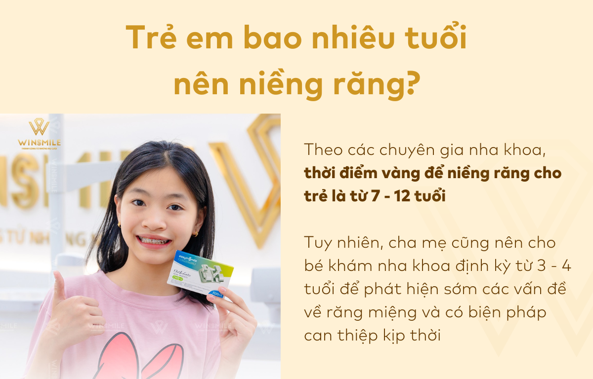 Trẻ em bao nhiêu tuổi nên niềng răng
