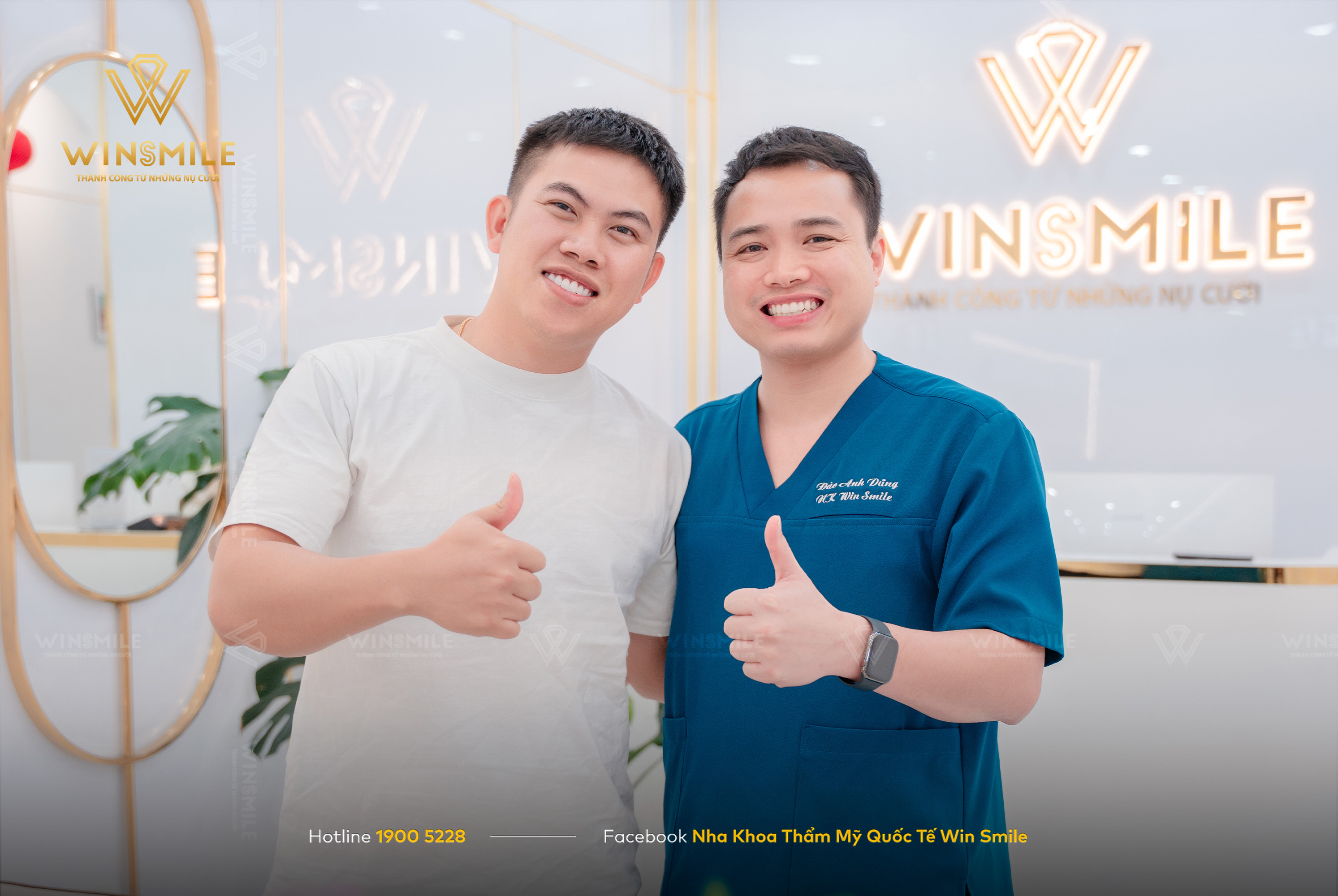 Nụ cười mới đầy tự tin, khỏe mạnh từ bên trong của anh Lê Văn Anh tại Win Smile trong ngày tái khám