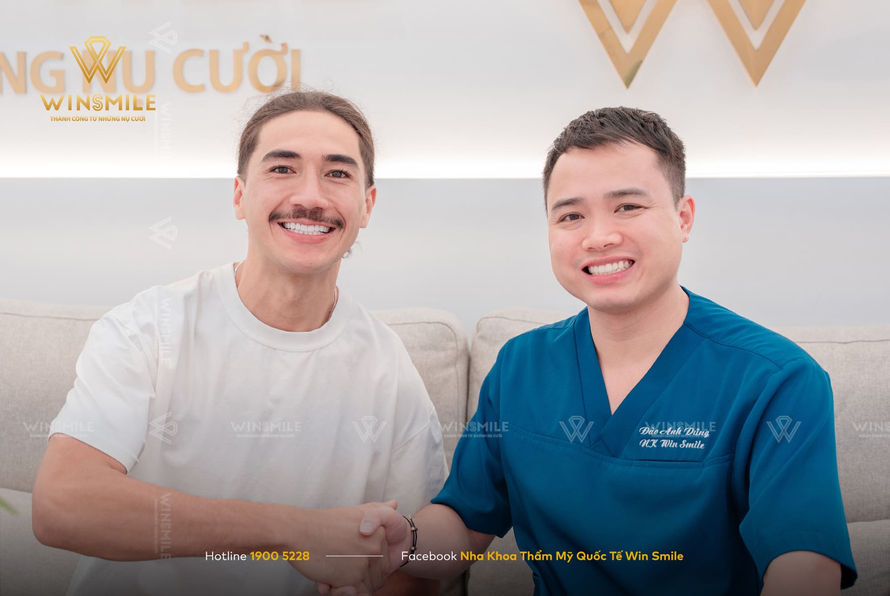 Anh Ephraim thật sự hài lòng về nụ cười mới và sự tận tâm của đội ngũ Win Smile