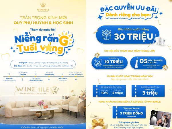Độ tuổi vàng niềng răng cho bé và chương trình ưu đãi độc quyền tại Win Smile