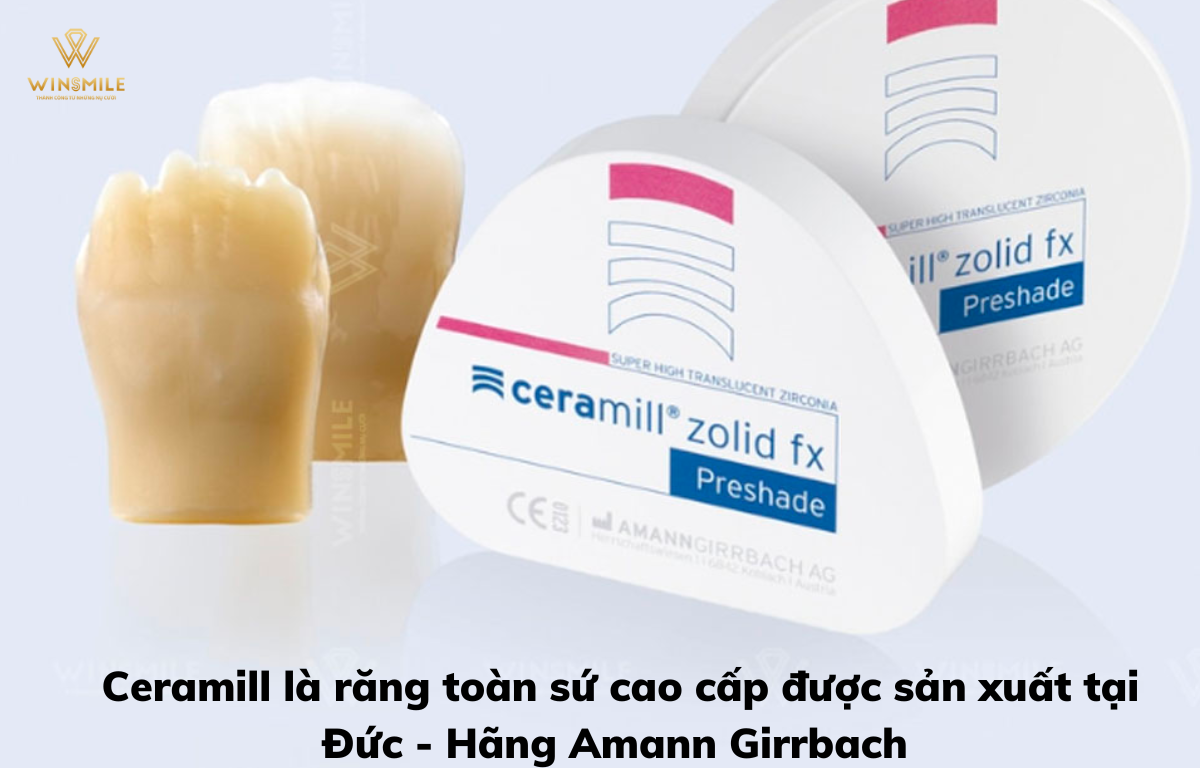 Răng sứ Ceramill là sản phẩm nổi bật có nguồn gốc từ Đức.