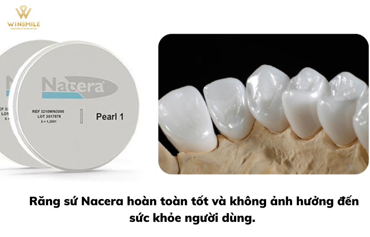 Răng sứ nacera thuộc dòng cao cấp, đặc biệt ổn định trong môi trường khoang miệng