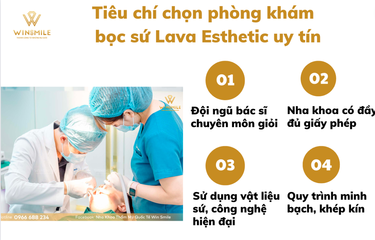 Các tiêu chí chọn phòng khám làm răng sứ Lava Esthetic
