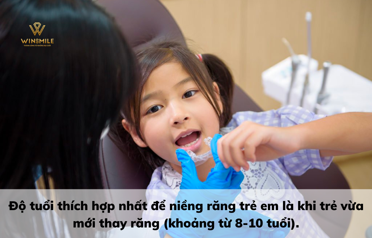Độ tuổi niềng răng trong suốt cho trẻ là từ 8-10 tuổi