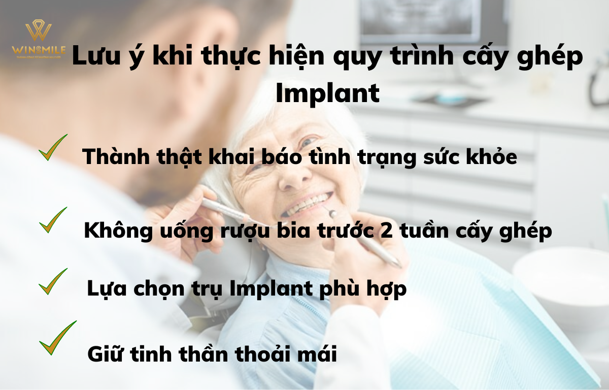Lưu ý cần thiết khi thực hiện quy trình cấy ghép Implant